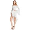 31-2LKMeapL._SL500_.jpg KANCY KOLE Robe Gothique Femme Grande Taille, Robe Ivoire Femme Mi Longue