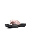 Clarks Breeze Tongs de mer pour femme Rose poudré Édition limitée Noir