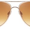 310EhGllgHL._SL500_.jpg styleBREAKER Aviateurs féminins avec verres teintés, lunettes de soleil avec branches laquées et strass 09020053, couleur:Monture dorée-marron foncé / verre dégradé marron