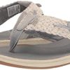 Sperry Top-Sider Tongs pour femme, Argenté (Gris clair/argenté.)