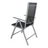 310gqsj1jxL._SL500_.jpg Chicreat - Lot de 2 chaises pliantes en aluminium, dossier réglable en 7 positions, Argenté et noir
