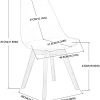H.J WeDoo Lot de 6 Chaise de Salle à Manger Scandinave, Chaise Rembourrée pour Salle à Manger, Cuisine, Chambre - Noir