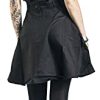 Hell Bunny Robe Salopette Samara Femme Robe mi-Longue Noir L 97% Coton, 3% Élasthanne