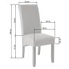 TecTake Lot de 6 Chaises de Salle à Manger 106 cm Chaise de Salon Mobilier Meuble de Salon - diverses Couleurs au Choix - (Gris marbré | No. 403629)