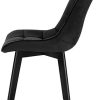 EUGAD 6 X Chaises Salon à Manger Pieds en Bois et Surface en Velours,Chaises de Salle à Manger Noir Polyvalent,0656BY-6