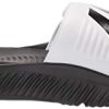 3167QKINcL._SL500_.jpg adidas Men's Alphabounce Basketball Slides Sandal, White/Black/Black, 10