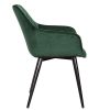 eSituro 1 Chaise de Salle à Manger avec Velours Assise Chaise de Salon avec métal Pied,Vert SDC0172-1