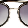 Urban Classics Sunglasses Ibiza with Chain Lunettes de Soleil, Noir/doré, Taille Unique Mixte