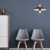 Chaises de Salle à Manger scandinave DEWINNER, Chaise de Bureau rétro, Assise rembourrée en hêtre Massif (Gray, Lot de 6)