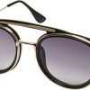Urban Classics Sunglasses Ibiza with Chain Lunettes de Soleil, Noir/doré, Taille Unique Mixte