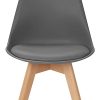 31Js4lNmkL._SL500_.jpg IDMarket - Lot de 4 chaises SARA Gris foncé pour Salle à Manger