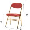 31J6lTW1lLL._AC_.jpg Accueil Chaise Pliante, Chaise Rembourrée En Tissu Côtelé, Chaise De Salle À Manger, Chaise De Salle De Conférence, Chaise Pliante Stable (Color : Brown, Size : Golden legs)