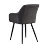 31PYWcUmsIL._SL500_.jpg OFCASA Lot de 2 chaises de salle à manger en simili cuir avec accoudoirs - Gris clair - Chaises capitonnées - Design rétro - Canapé - Fauteuil pour restaurant - Réception