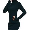 31QxF6-WaFL._SL500_.jpg AVACOO Robe élégante en tricot, à col roulé et manches longues, tunique, robe midi