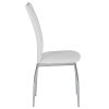 IDIMEX Lot de 4 chaises de Salle à Manger Apollo piètement chromé revêtement synthétique Blanc