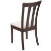6X Chaise de Salle à Manger HWC-G46, Tissu, en Bois Massif - châssis foncé, Beige