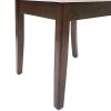 6X Chaise de Salle à Manger HWC-G46, Tissu, en Bois Massif - châssis foncé, Beige