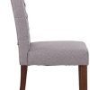 31UBNu3pOHS._SL500_.jpg CLP Chaise De Salle A Manger Lisburn en Velours Ou Tissu I Piètement en Bois De CaoutchoucI Dossier Capitonné I Confort Et Stabilité, Couleur:Gris, matière:Tissu