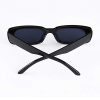 Long Keeper Lunettes de Soleil Rectangulaires Vintage Protection UV400 Lunettes Carrées Rétro pour Femmes Homme(Noir)