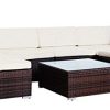 31e3Xr013vL._SL500_.jpg EVRE Salon de jardin en rotin Nevada 6 places avec table basse Marron