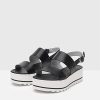 Nero Giardini P908322D Sandales Femme en Cuir - Noir
