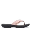 Clarks Breeze Tongs de mer pour femme Rose poudré Édition limitée Noir