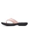 Clarks Breeze Tongs de mer pour femme Rose poudré Édition limitée Noir