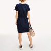 Tommy Hilfiger Th Ess Hilfiger Reg C-NK DRS SS Robe, Desert Sky Femme
