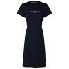 Tommy Hilfiger Th Ess Hilfiger Reg C-NK DRS SS Robe, Desert Sky Femme