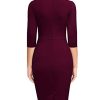 31lsn4-bt0L._SL500_.jpg Miusol Robe de cocktail rétro à volants pour femme bordeaux