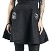 Hell Bunny Robe Salopette Samara Femme Robe mi-Longue Noir L 97% Coton, 3% Élasthanne