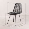 SKLUM Chaise de Salle à Manger en Rotin Synthétique Gouda Colors Noir Noir