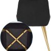 Lestarain 6 X Chaises de Salle à Manger Velours et Métal,Fauteuil de Cuisine Chaise de Salon avec Dossier,Noir