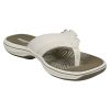 Clarks Brinkley Sea, Tongs Femme, Blanc (White Synthetic)