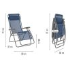 4119SCXz4rL._SL500_.jpg Lafuma Chaise Relax, Océan, 87 x 68 x 114 cm & Porte-gobelet, Anthracite