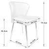414s-OpkfAL._SL500_.jpg chaises de Salle à Manger Modernes en Velours - avec Pieds en métal doré - pour Salle à Manger, Cuisine, Le Salon (Lot de 2, Blanc)