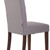 4160Fq8u5gS._SL500_.jpg CLP Chaise De Salle A Manger Lisburn en Velours Ou Tissu I Piètement en Bois De CaoutchoucI Dossier Capitonné I Confort Et Stabilité, Couleur:Gris, matière:Tissu