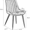 LLLD Chaises De Salle À Manger en Cuir Artificiel De Bureau Tabouret en Fer Forgé Jambes Chaise De Salon Scandinave Chaise De Bureau (Color : Camel)