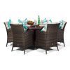 419L4PO3GLL._SL500_.jpg Salon de jardin en rotin Savannah | Ensemble marron table ronde et chaises de jardin 6 places