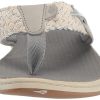 Sperry Top-Sider Tongs pour femme, Argenté (Gris clair/argenté.)