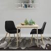 Lestarain 6 X Chaises de Salle à Manger Velours et Métal,Fauteuil de Cuisine Chaise de Salon avec Dossier,Noir