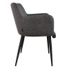 41CADU1KCBL._SL500_.jpg Damiware Rose Chaise avec Accoudoir | Salle à Manger Confort Revêtement en Tissu (Stone)
