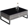 41CsxeCGxIL._SL500_.jpg TecTake Salon en rotin 4 Places Confortable Ensemble Lounge d’extérieur Salon de Jardin Meuble de Jardin – diverses Couleurs (Gris)