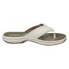 Clarks Brinkley Sea, Tongs Femme, Blanc (White Synthetic)