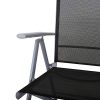 41EJU8j9L._SL500_.jpg Chicreat - Lot de 2 chaises pliantes en aluminium, dossier réglable en 7 positions, Argenté et noir