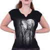 41EiNO3Ao3L._SL500_.jpg Spiral - Forest Wolf - Robe Courte cloutée à la Taille - Noir