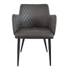 41Elvz6ZrmL._SL500_.jpg Damiware Rose Chaise avec Accoudoir | Salle à Manger Confort Revêtement en Tissu (Stone)