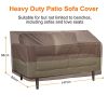 41EtB8P43rS._SL500_.jpg Housse de canapé de Patio Eventronic Heavy Duty, Housse de canapé 2 Places 100% imperméable pour l'extérieur, Housses pour Meubles de Jardin avec Ventilation et poignée,café et Vert Noir