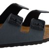 Birkenstock Mixte Arizona Birko-flor Nubuck Sandales Bout ouvert, Gris Basalte