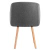WOLTU Lot de 4 Chaise de Cuisine en Lin Fauteuil de Repas Salle à Manger, Gris Foncé, BH120dgr-4